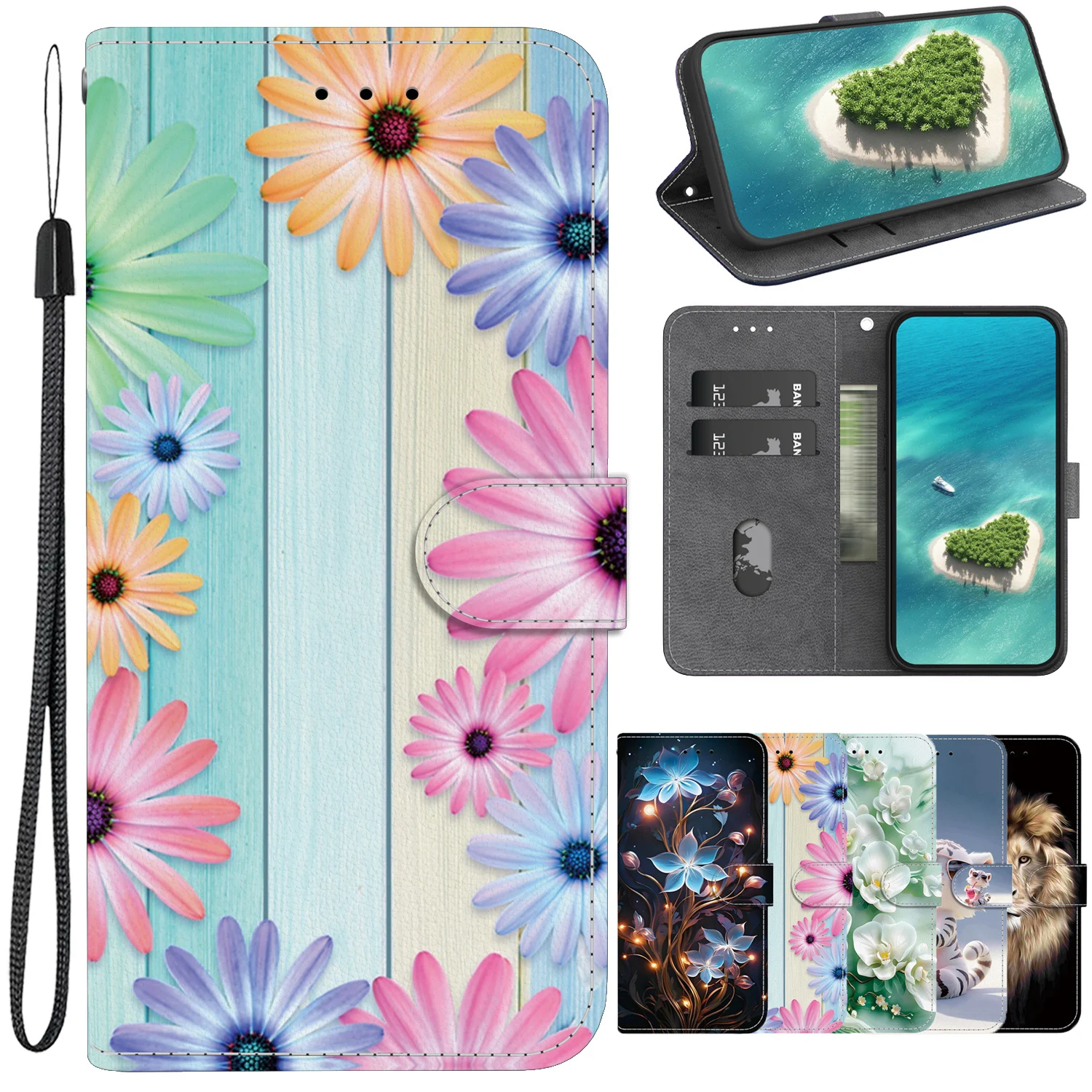 Magnetic Leather Flip Wallet Phone Case