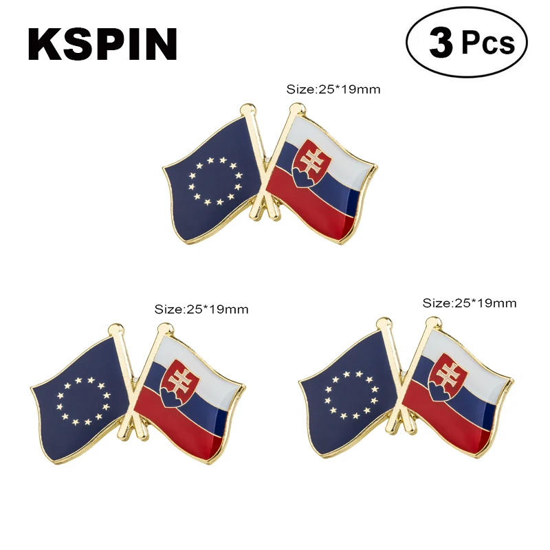 

EU & Slovakia Frendship Lapel Pin Brooches Pins Flag badge Brooch Badges