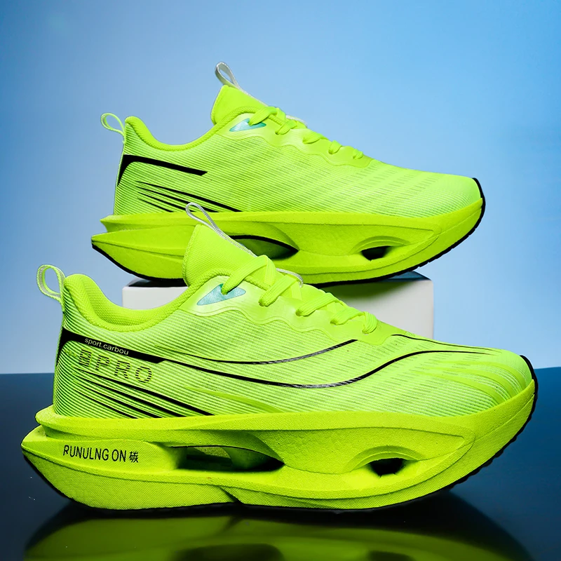 Chaussures de course à pied décontractées et tendance pour homme, stabilité optimale, idéales pour les sports de plein air, fermeture à lacets, style bas, en tissu_voghion.com