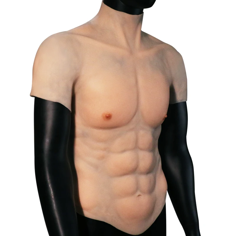 

Fake Belly Muscle Men's Chest Crossdresser Suit Macho Realistic Soft Silicone Muscle Artificial Realistic Simulation Cosplay Man