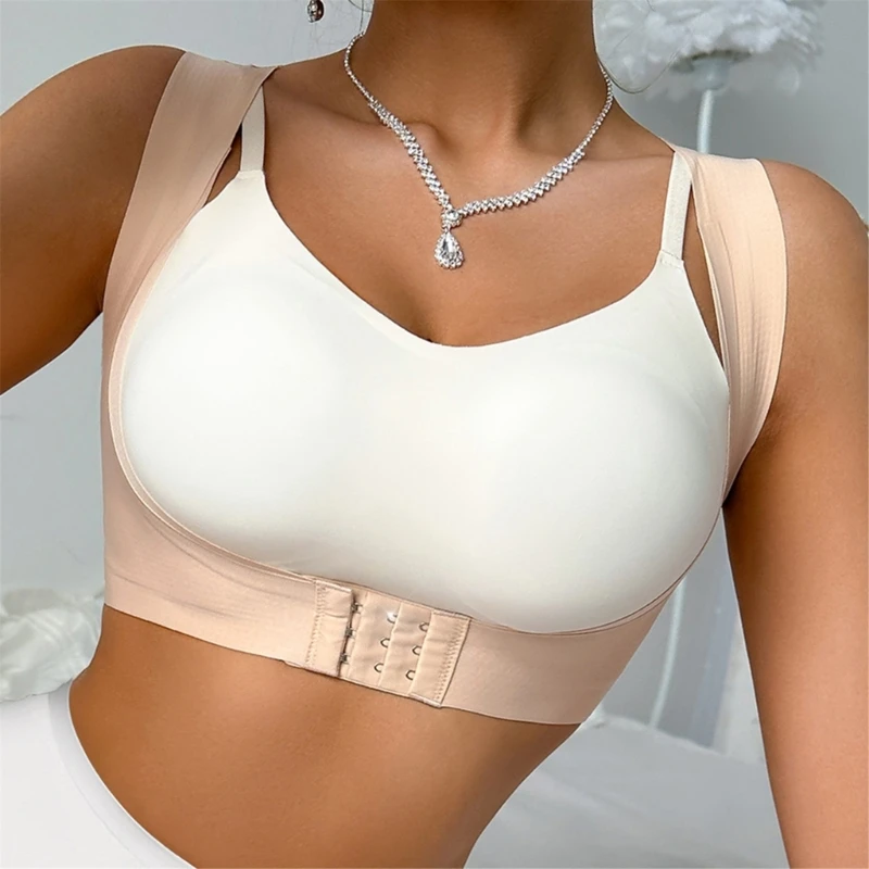 Atmungsaktives, rückenstützendes, formendes Oberteil für Frauen, unsichtbare, nahtlose Korrektur 69HD – Detail 7