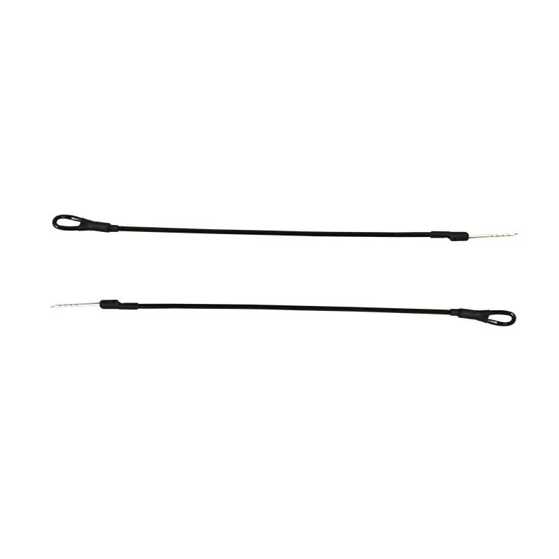 100Pcs 17 cm Black plastic housing Anti-theft system hard tag Wire rope with one ring and one pin for EAS system