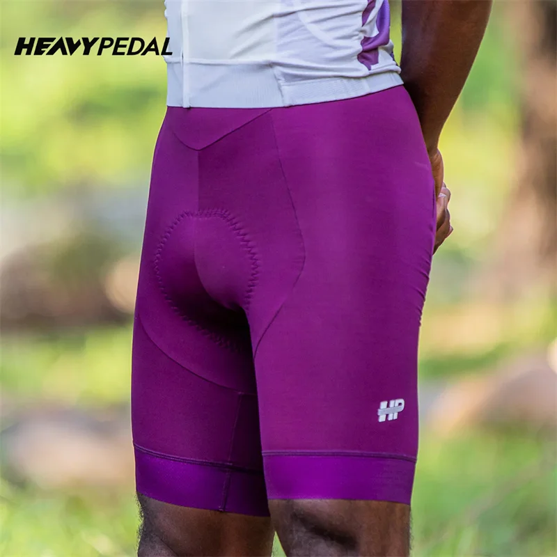 Heavypedal Summer Cycling Bib Shorts Men's Riding Shorts Summer MTB Bicycle Short Tights pants 16D Gel Pad Bike Team Racing Wear