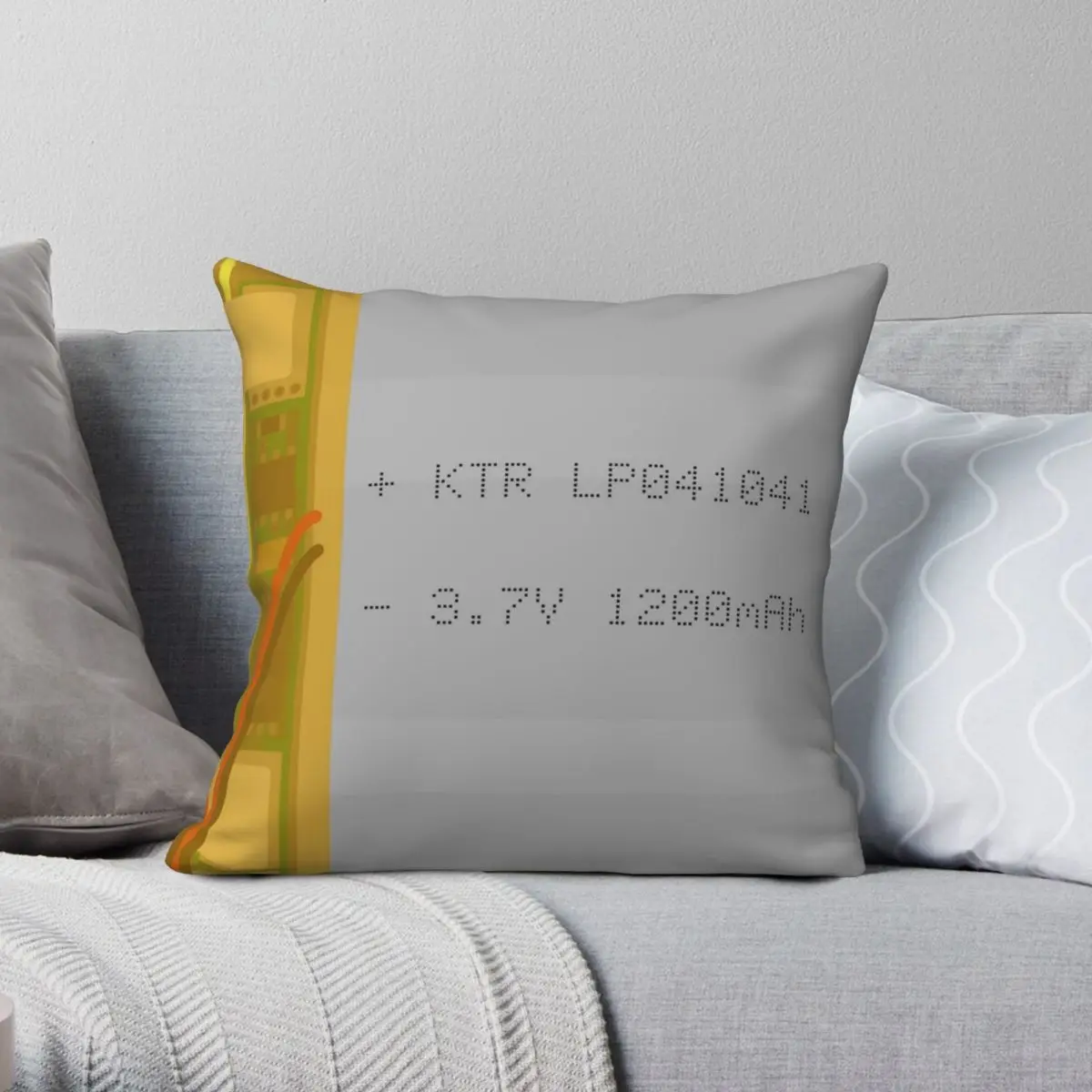 

Lithium Polymer Battery Pillowcase Polyester Linen Velvet Pattern Zip Decor Pillow Case Car Cushion Cover 45x45