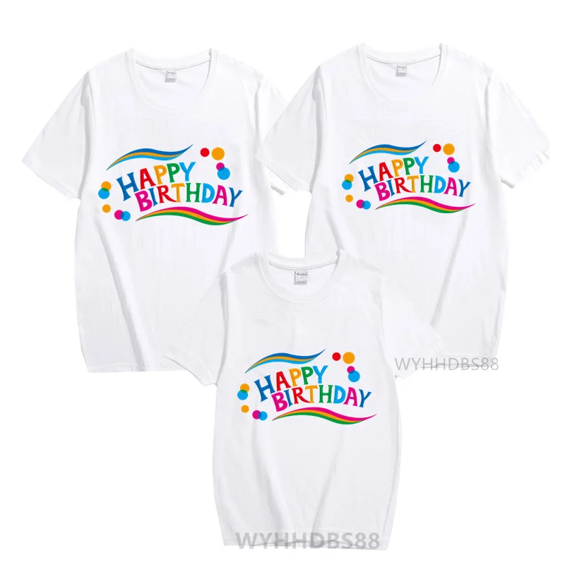 Ropa a juego para toda la familia Camisetas de fiesta de feliz cumpleaños Camisetas de papá, mamá, hija e hijo Ropa familiar que se vende por separado