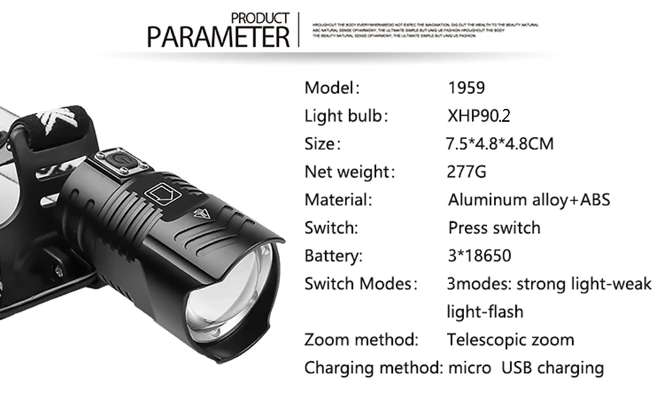 mais brilhante xhp90.2 zoom 3 pçs 18650