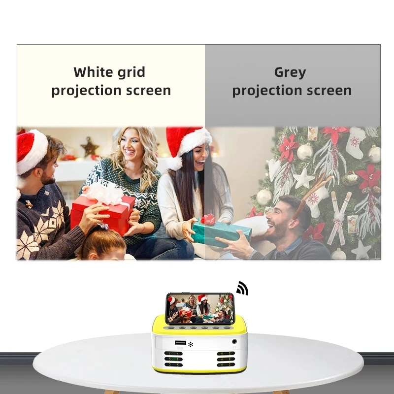 Projector Screen Salange White Grid Anti-Light 16:9 For Home 72 84 100 120 130 Inch Portable Reflective Cloth
