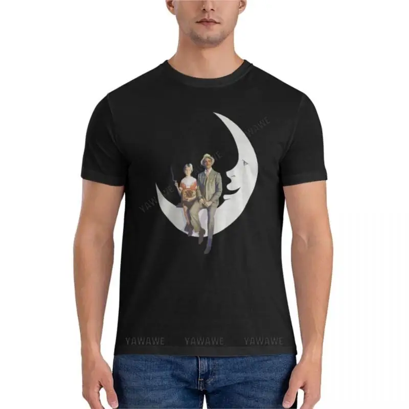 

black t-shirt men Summer t shirt men Paper Moon Active T-Shirt blank t shirts cat shirts Cottom mens t-shirt summer tshirt