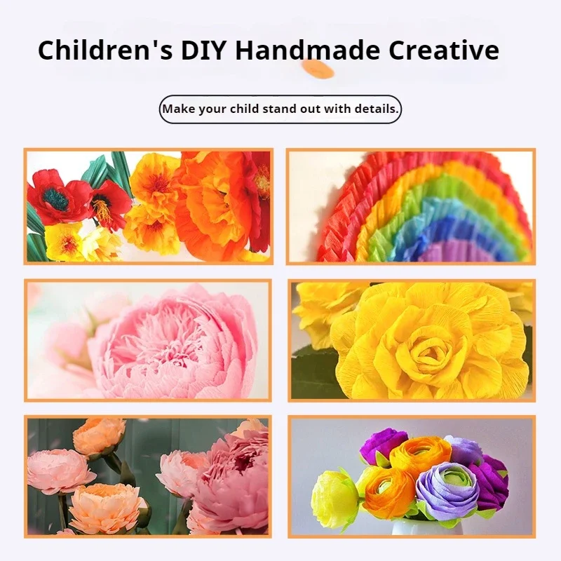 50x250cm Crepe Paper Colored Roll Origami Crinkled Crepe Paper Craft DIY Flowers Decoration Gift Wrapping Thickened Paper Craft - 4