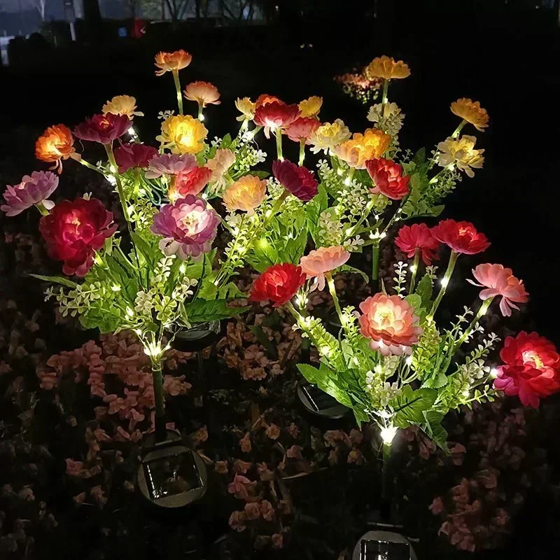 Solar Outdoor Flower Lawn Lamp Fairy Lights Garden Lights for Yard Patio Wedding Party Decoration