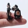2pcs 1:12 Dollhouse Miniature Vintage Retro Kerosene Lamp Baby Gift Toy Mini Furniture Miniature Rement Black Kerosene Lamp 2