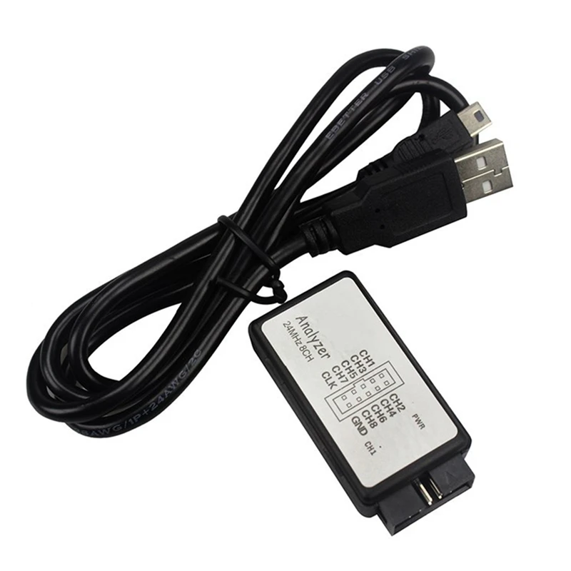 USB Logic Analyzer Single Chip Microcomputer Suitable For ARM FPGA Debugging Tool 24M Sampling 8 Channels 3