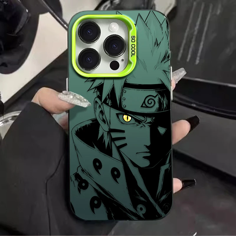 Naruto Anime-Themed Black & White Protective Phone Case