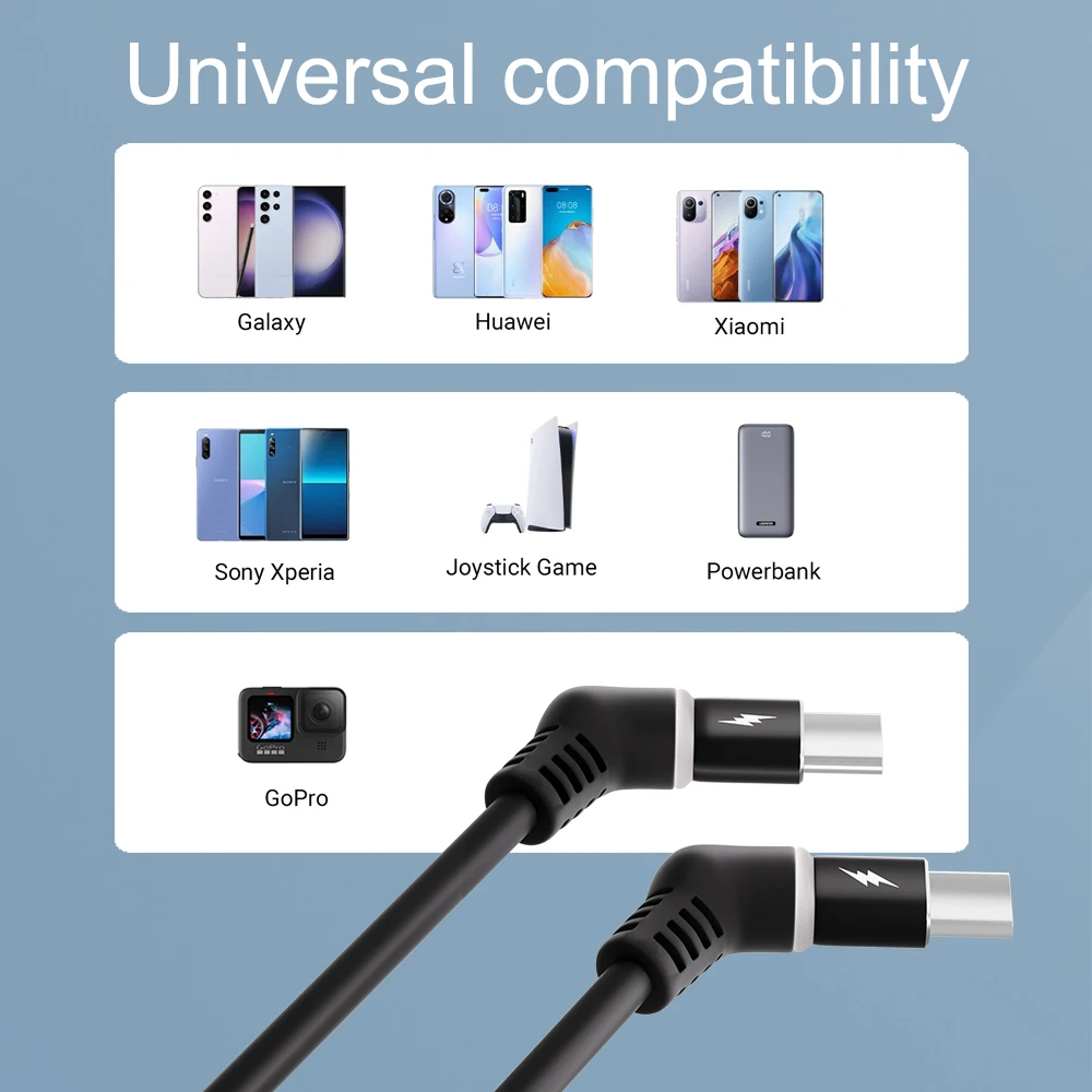 COMNEN USB-A auf Typ-C Ladekabel Typ-C auf Typ-C PD 60W QC 3.0 Schnellladekabel iPhone Android Huawei Samsung Gamepad – Detail 11
