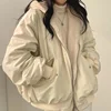 Korean Fleece-Lined and Thickened Two-Sided Wool Cotton Coat Women's Winter Zipper Hooded Top Jacket Short Outerwear