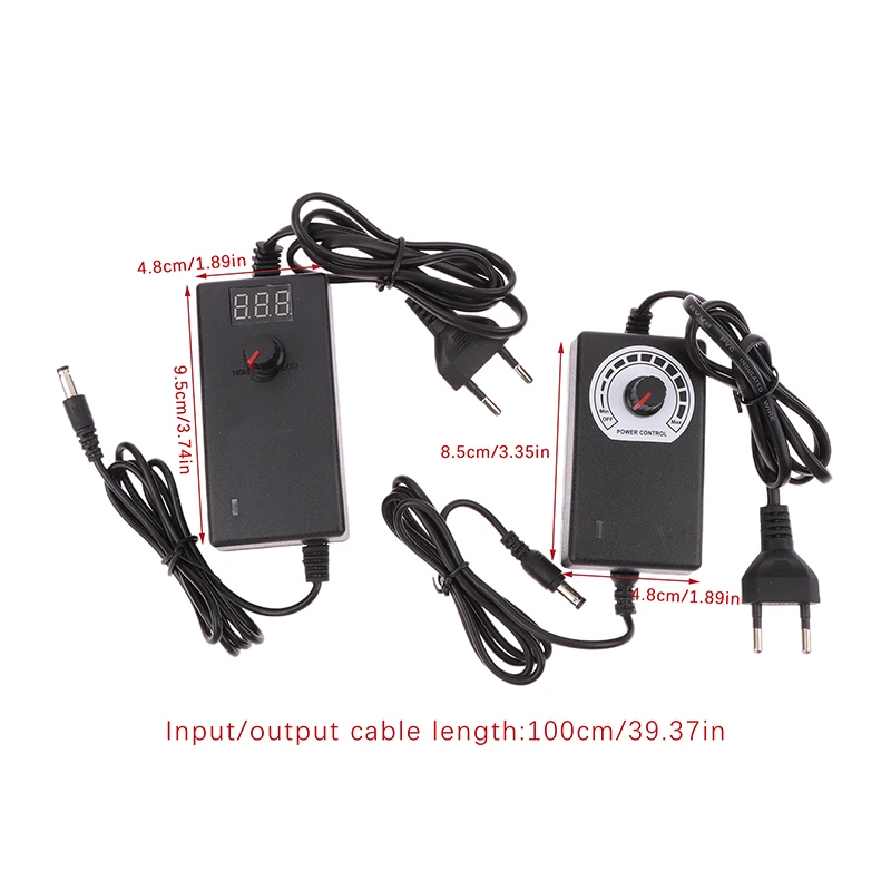 Description Picture 2 of item1PC Adjustable 3V 9V 12V 24V 1A 2A Universal AC/DC Adapter Display Screen Voltage Regulated Power Supply Adatpor