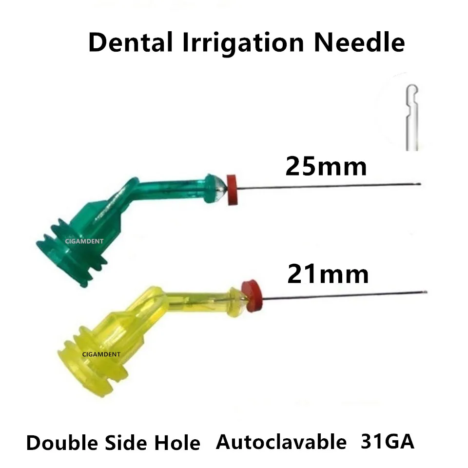 ReusableDentalIrrigationEndoNeedleTip31GElbowDoubleSideHole