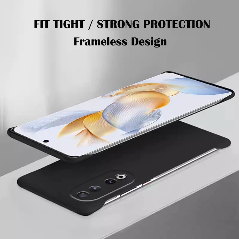 Slim Frameless Pure Color Shockproof Hard PC Back Cover