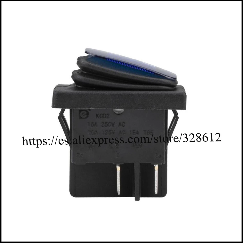 Interruptor de Quatro On-fora com Interruptor Impermeável do Interruptor do Barco de Kcd2-2-201nw 250v do Interruptor de Botão Quadrado Impermeável Claro Pés 16a 4 Home & Garden