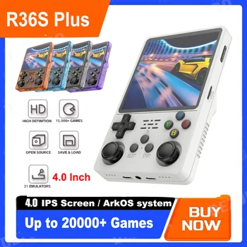 Emulatore per console di gioco R36S Plus Schermo IPS da 4,0 pollici Retro portatile Mini videogiochi tascabile portatile Console 128G Gaming R36 plus 1