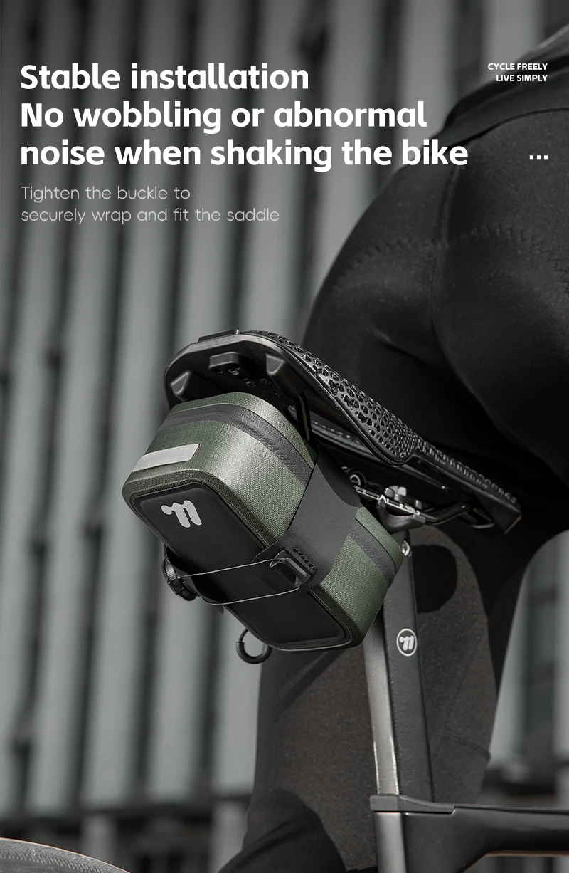 WEST BIKING Mini-Fahrradsatteltasche, leicht, klein, 0,5 l, tragbare Multifunktions-Handtasche, Fahrradtasche, Fahrradzubehör – Detail 6