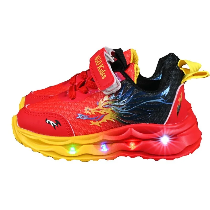 【Fast-selling】 New Women Sneaker Fashion Simple Glow Kids Shoe LED Lights Breathable Comfort Boy Shoes Sports Classic Trend Autumn Casual Shoes.