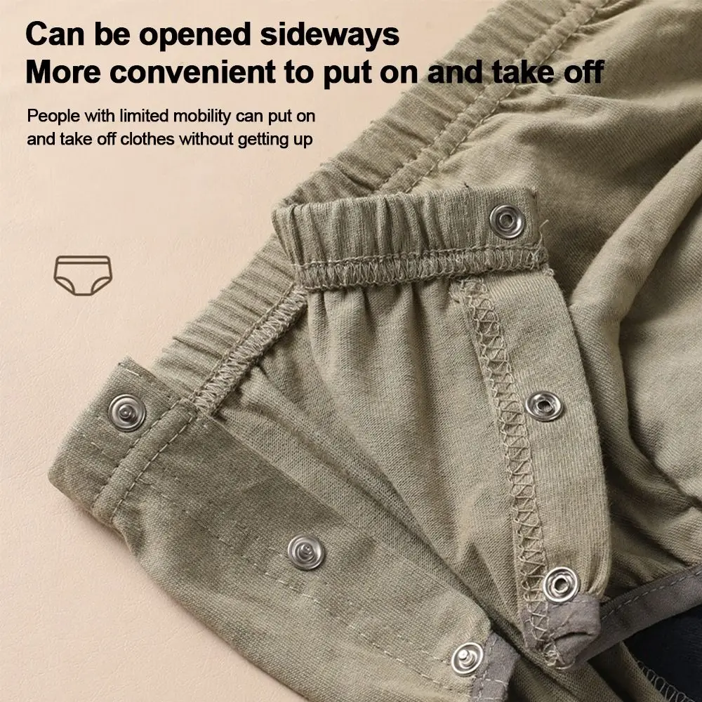 Pure Cotton Adult Diapers High Absorption Water Resistant Reusable Underpants Skin-Friendly Anti-Side Leakage