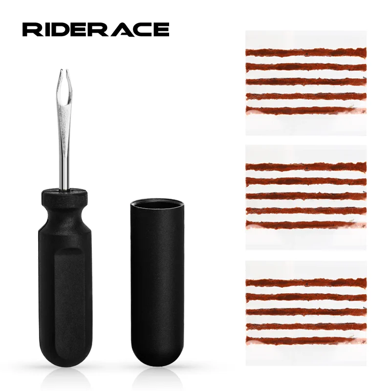 

RIDERACE Tubeless Bicycle Tire Repair Kit Mountain Bike Tires Tool Road Cycling Tyre Puncture Sealant Rubber Stripe Drill Set