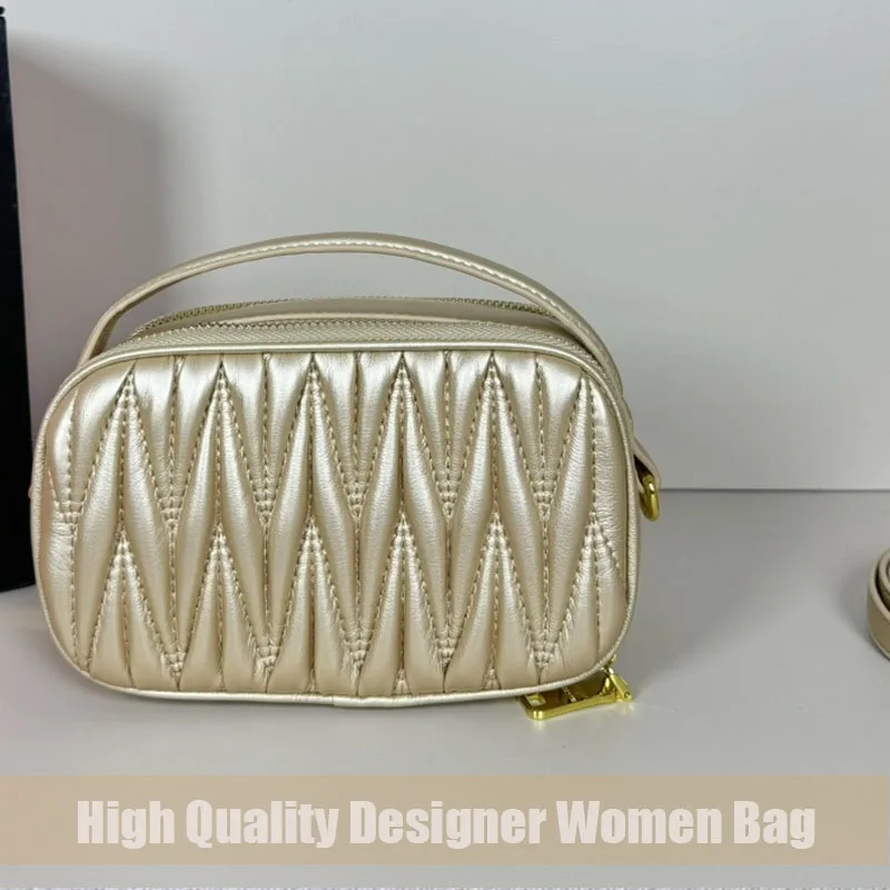 

2024 New Camera Bag High Quality Women's Handbag Luxury Design Sheepskin Bag Single Shoulder Bag Crossbody Bag