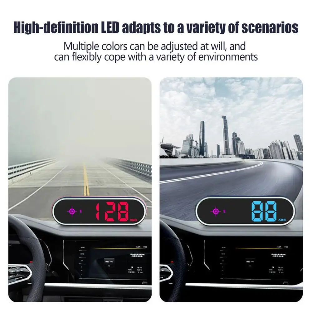 Heads Up Display For Cars Heads Up Display Display GPS Car Hud Smart Gauge Colorful Speed Meter Speeding Alert Travel Direction