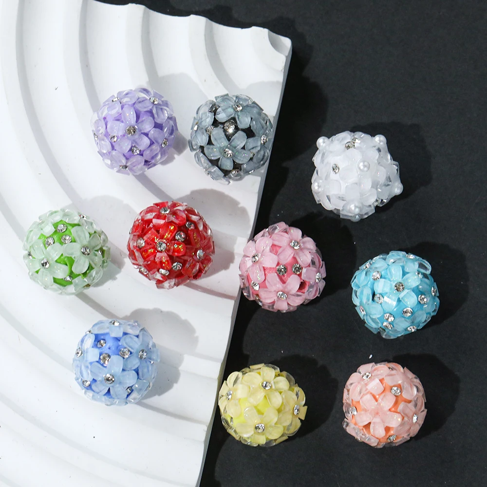 코디얼 디자인 50Pcs 18*20MM DIY 멋진 비즈/라인 석 효과/꽃 모양/수지 구슬/손으로 만든/쥬얼리 액세서리 19164