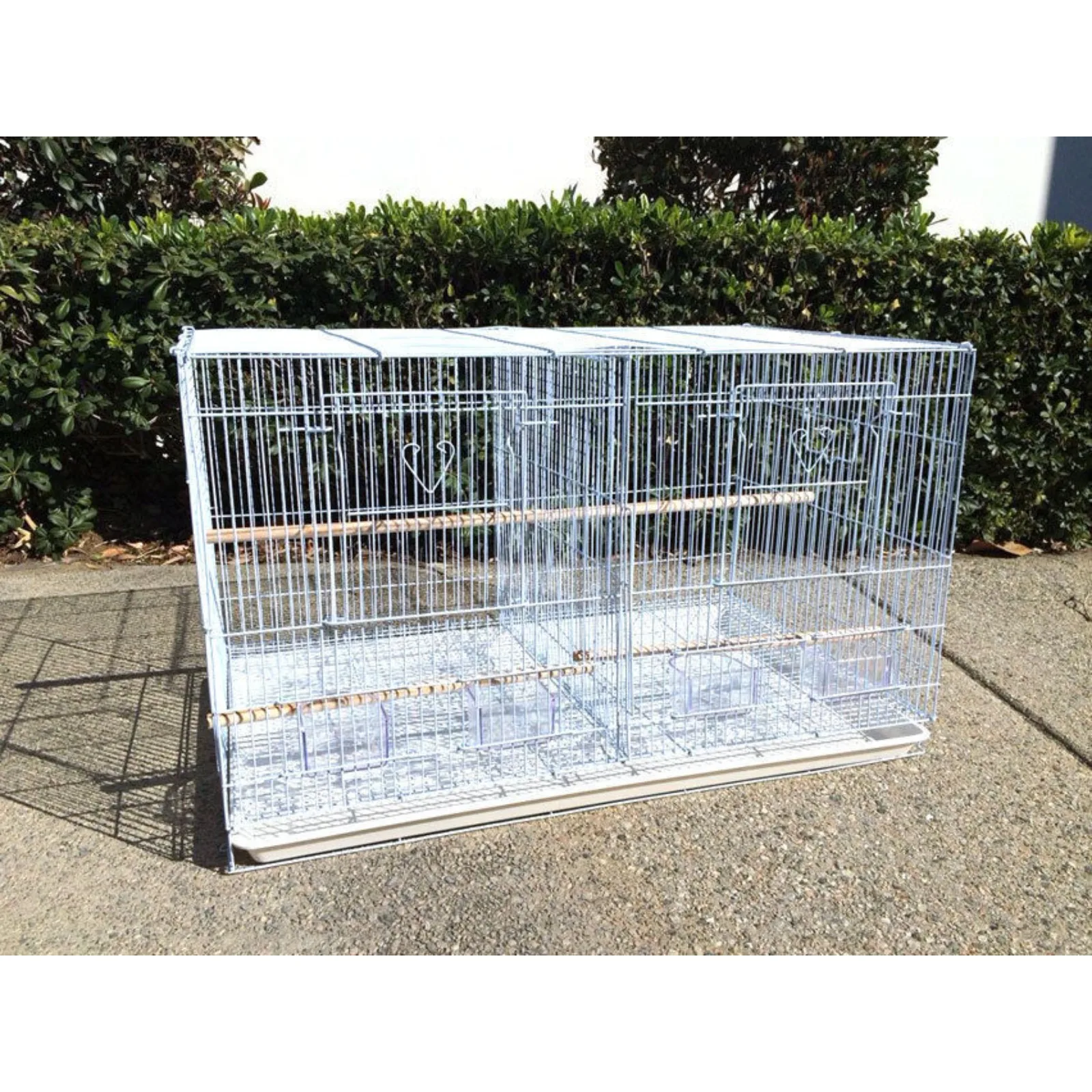 US 30 Large Aviary Breeding Finch Parakeet Flight Bird Cage With Divider 1