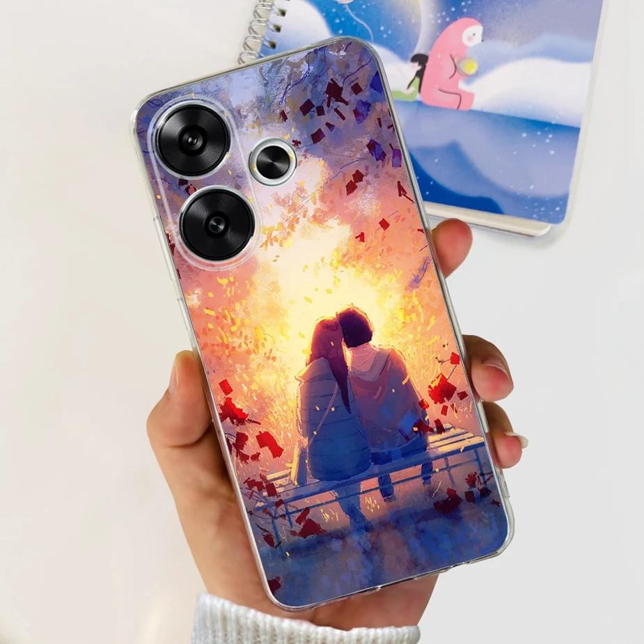 Stylish Painted Soft Silicone Phone Case - 6.79'' Protective Back Cover