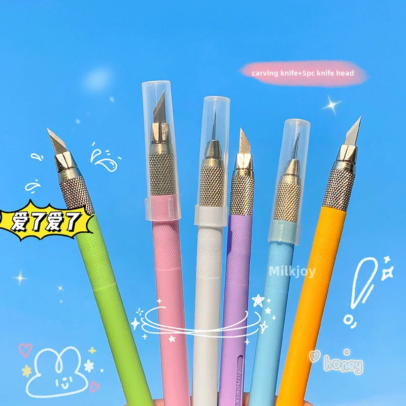 

Macarons Art Utility Knife Wood Paper Cutter Craft Carving Pen DIY Cut Stickers Scrapbooking Stationery Cutting Tools