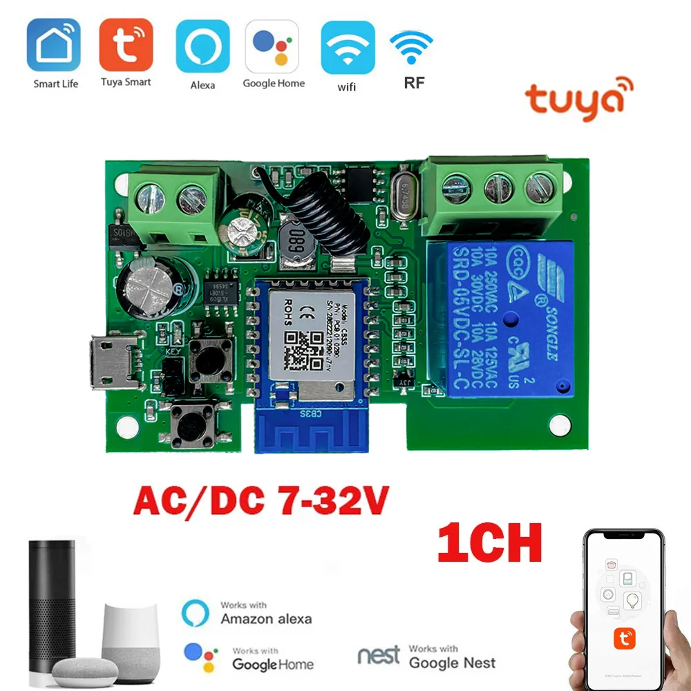 Smart WiFi Garage Door and Gate Opener with Voice Assistant Integration