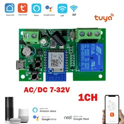 Smart WiFi Garage Door Opener Switch with Timer and Self-Locking功能 (Tuya 7-32V RF433)