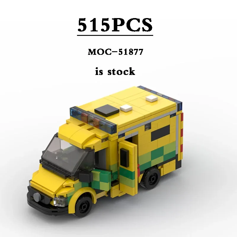 

Ambulance Series Ambulance Equipment MOC-51877 Truck Building Block Toy Model 515PCS DIY Birthday Gift Kids Toys Christmas Gift