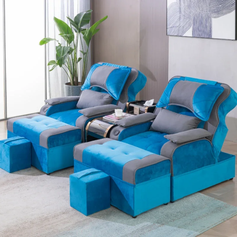 

Massage Spa Pedicure Chairs Ear Cleaning Manicure Velvet Foot Wash Pedicure Chairs Professional Stoel Salon Furniture MR50PC