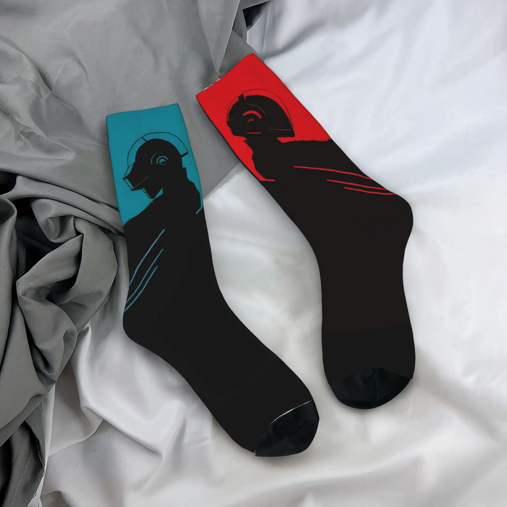 Daft Punk Rock Band Autumn Skateboard Non-Slip Soft Socks