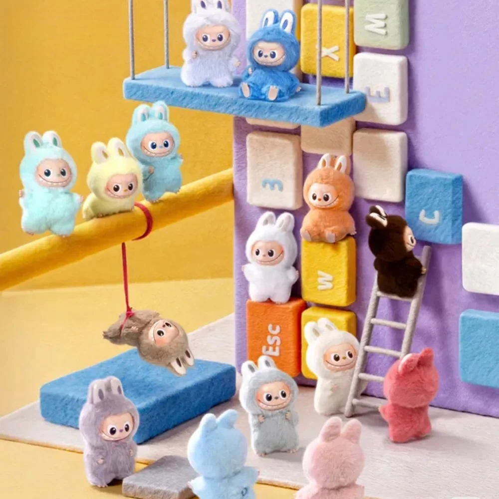 POP MART 몬스터즈 라부부 V4 핀 포 러브 시리즈 미스터리 블라인드 박스 비닐 페이스 플러시 인형 펜던트 키체인 장난감 크리스마스 선물