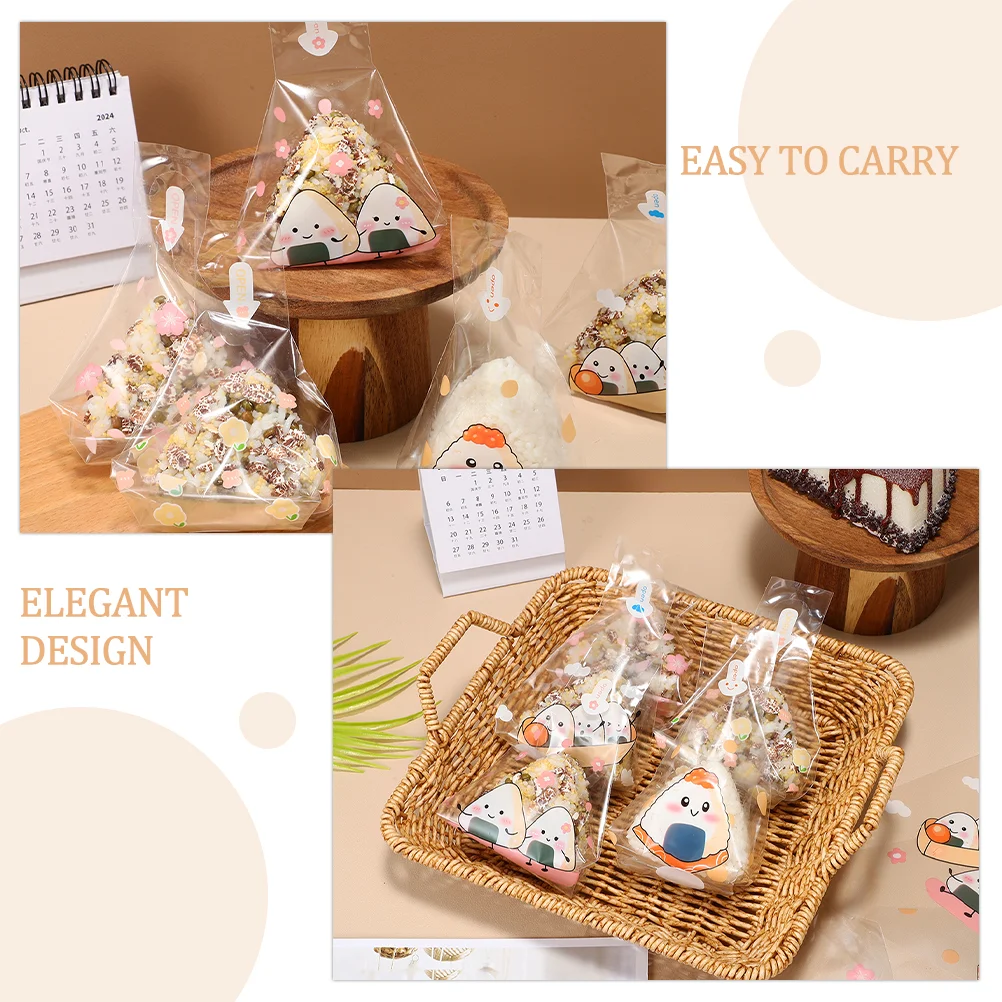 150pcs Triangle Onigiri Wrapping Bags Onigiri Bags Rice Ball Wrappers Decorative Wrapper onigiri wrappers