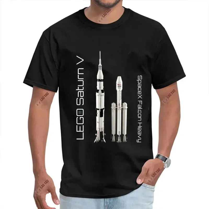Casual T Shirt Space X Unisex Cotton Tshirt Mars Bfr Rocket T Shirt for Men SpaceX Starship Blueprint Harajuku Punk Elon Musk Engineer Tee