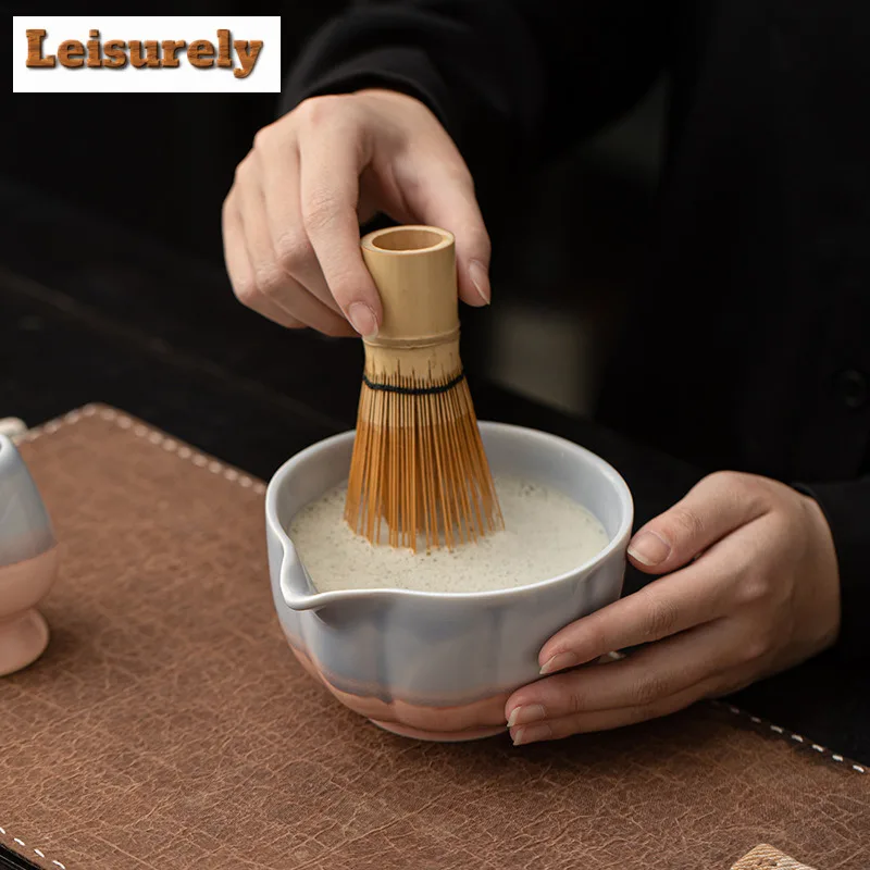 Kiln-change Ceramic Petal Matcha Bowl Tea Ripen Ice Cream Glaze Tea Set Accessories Song Dynasty Tea-shop Tool Tea Brush Holder