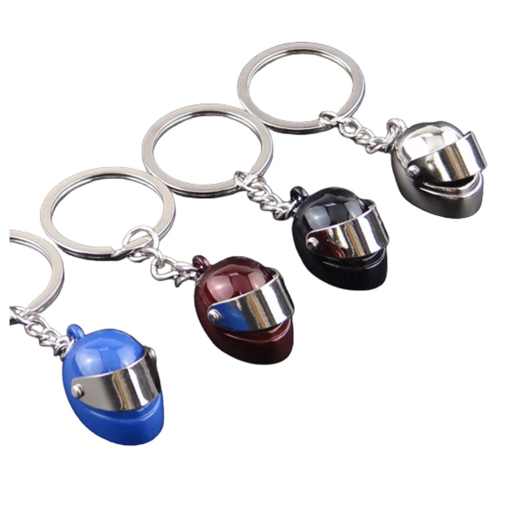 Metal Motorcycle Helmet Pendant Keychains Helmets Motorcycles