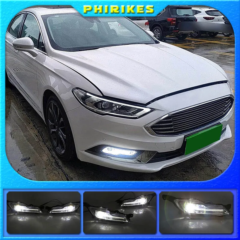 

1set for Ford Fusion Mondeo 2018 LED DRL Fog lamp Daytime Running Light Daylight Waterproof Styling light