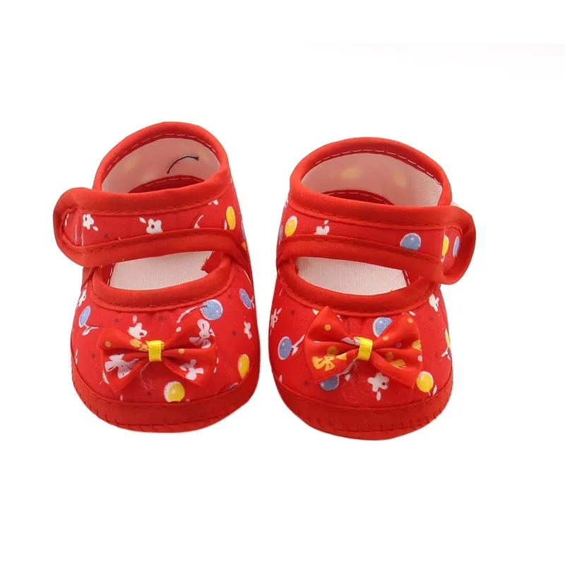 Baby Girl Shoes  Floral Bow First Walkers Soft Sole Crib Newborn Toddler Shoe Infant Baby Girls Shoes 0-18 Month 3