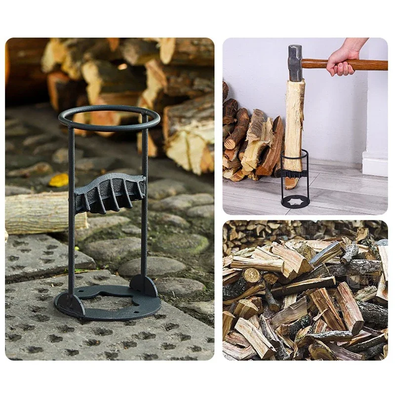 Vertical Log Splitters Manual Wood Chopping Machine Household Portable Firewood Divider Outdoor Professional Woods Splitting