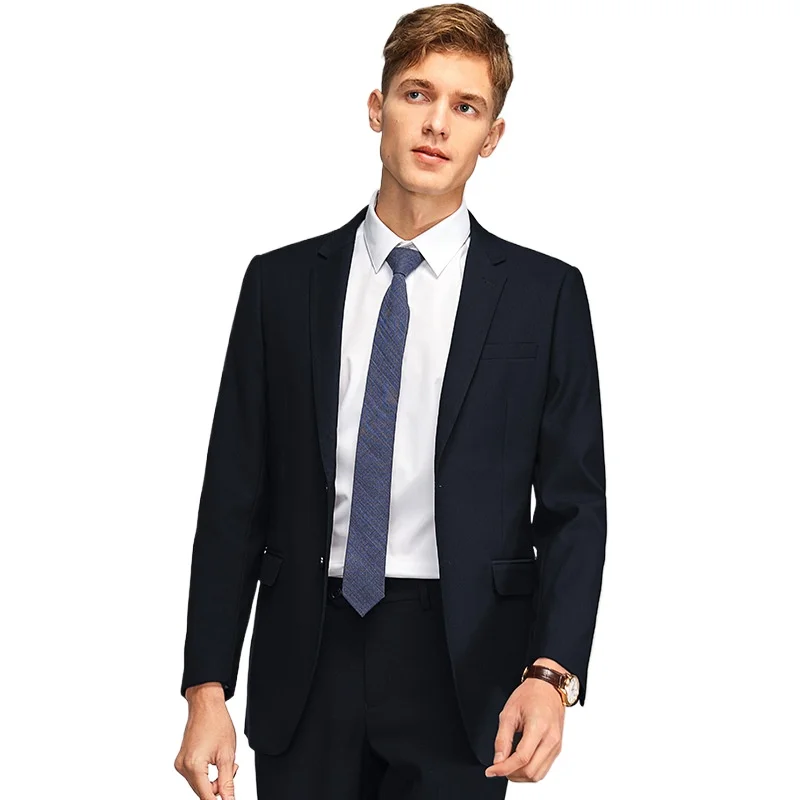 Mens Suits Blazer Pants Fashion Business Casual Slim-fit Formal Dress Banquet Work English Style Evening Dress Solid Color mens suit