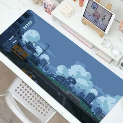 Large Gaming Mousepad Pixel Sence Cute Mouse Pad Compute Mouse Mat Gamer Street Art Desk Mat For PC Keyboard XXL Table Carpet
