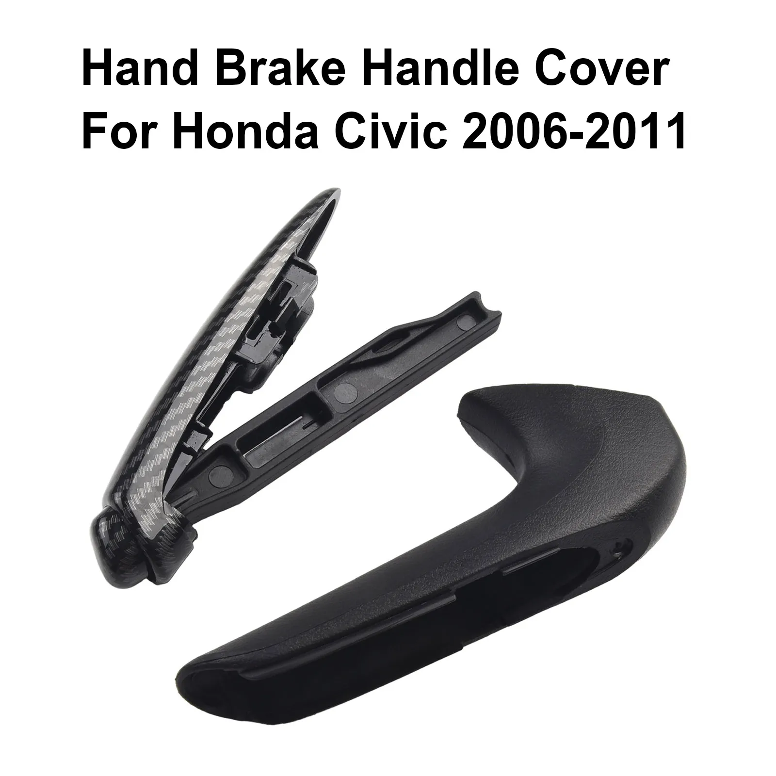 1PC Carbon Fiber Front Hand Brake Trim Cover For Honda Civic For Coupe Sedan 2006- 2011 Handbrake Grips Decoration Shell